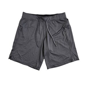 HYLETE (Mens Medium) Training Shorts Gray Above Knee Drawstring Athletic Running